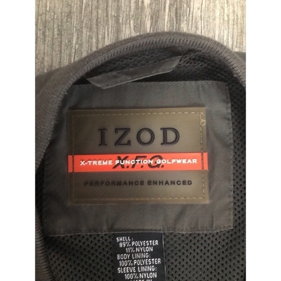 Izod Extreme Function Outerwear Golf V-Neck Pullover Packable Windshirt - Picture 4 of 5
